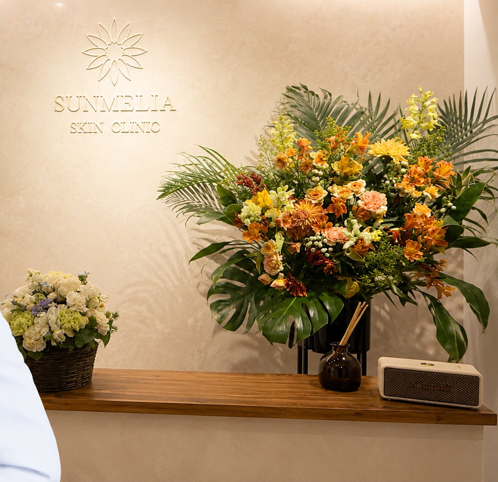 SUNMELIA SKIN CLINIC の受付まわり