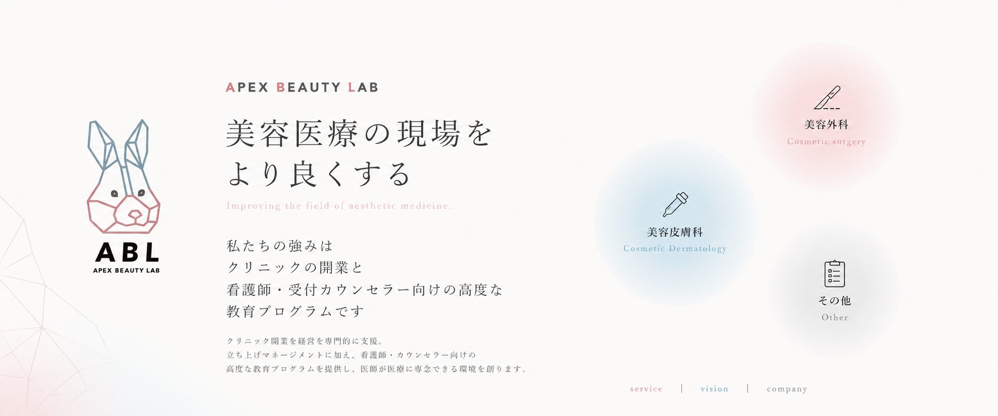 ABL（APEX BEAUTY LAB） メインビジュアル