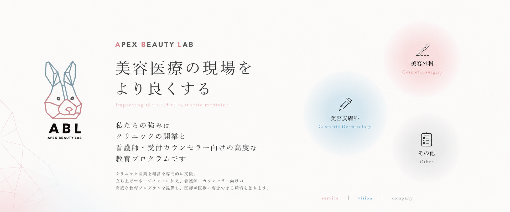 ABL（APEX BEAUTY LAB） メインビジュアル