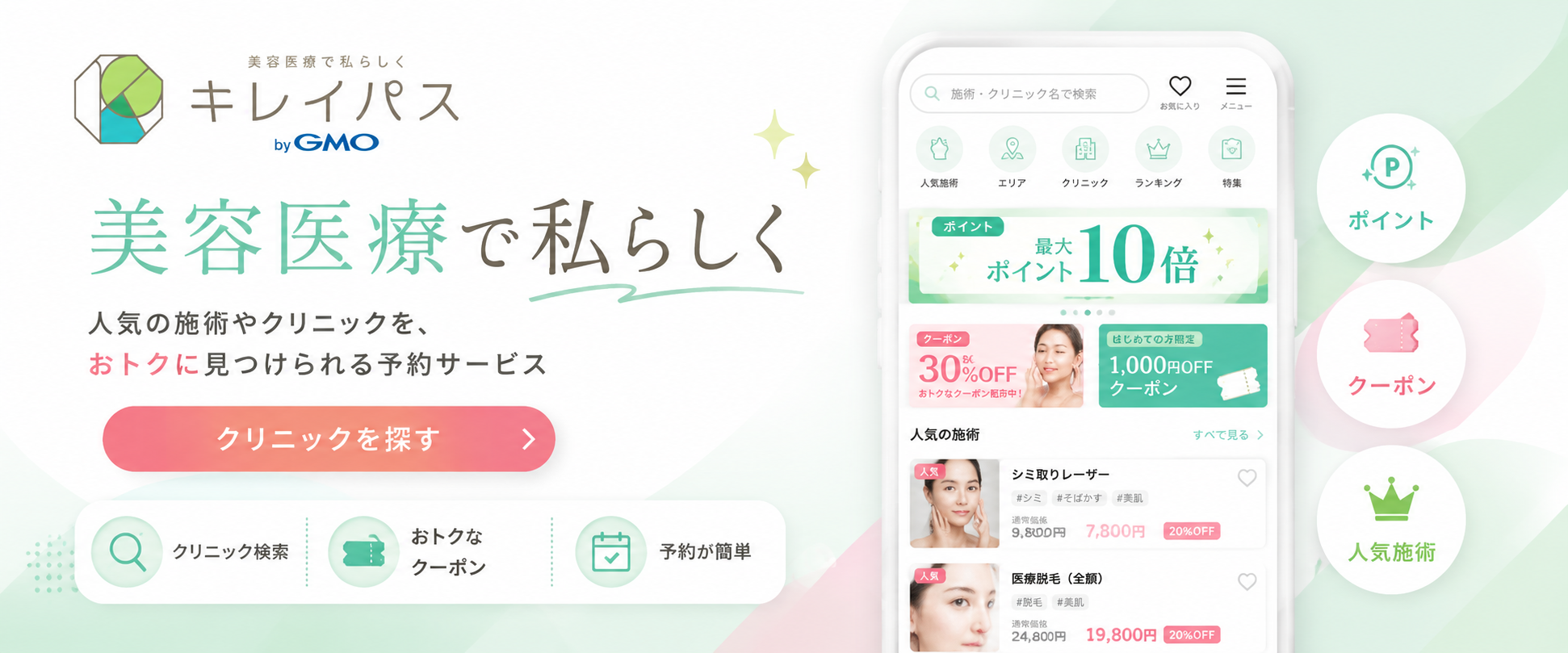 キレイパス byGMO｜メインビジュアル