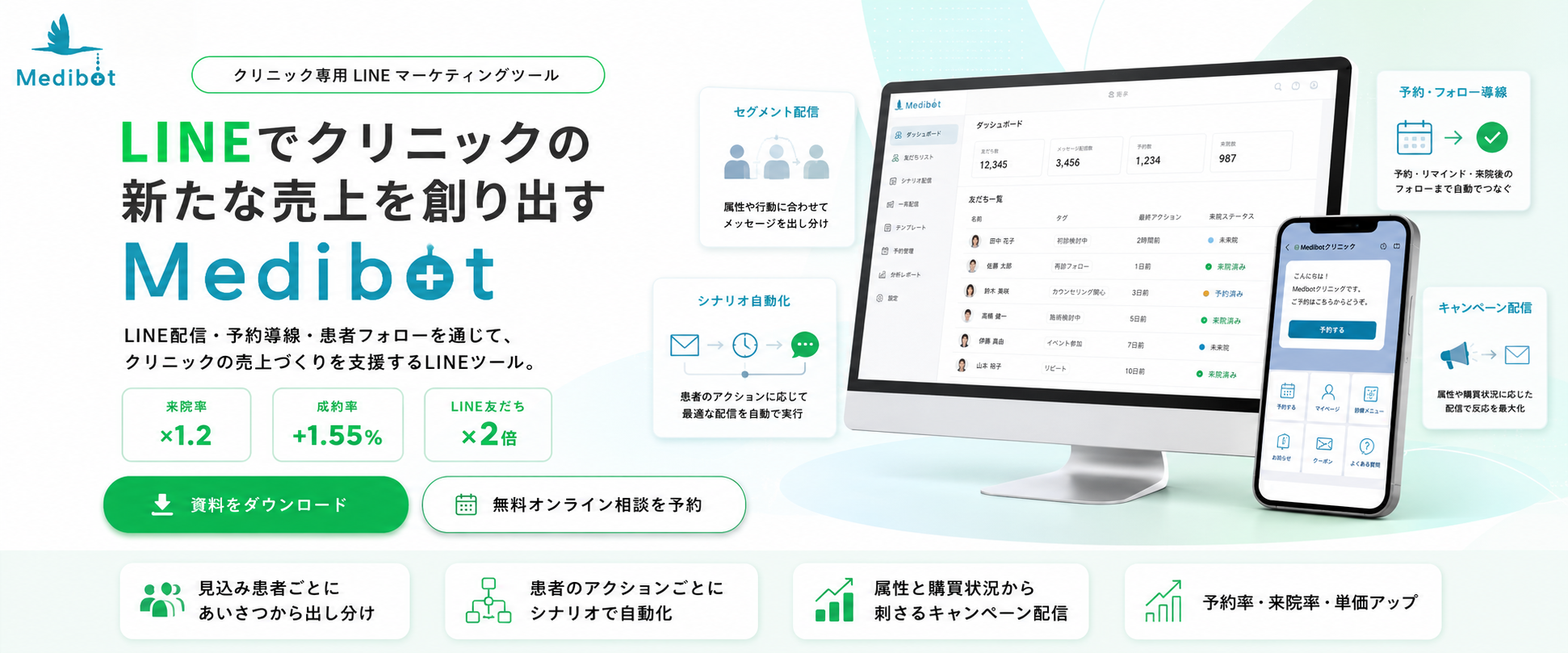Medibot｜LINEで予約・問診・決済まで完結（ソラリウム）（会社ビジュアル）